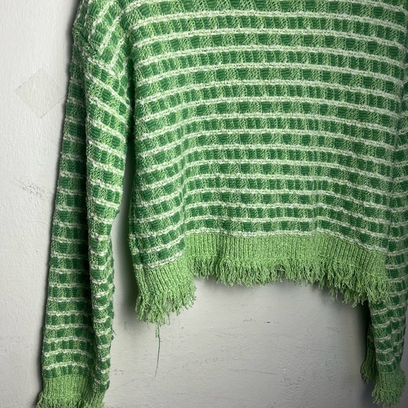 ZARA Frayed Crop Sweater - Picture 6 of 14